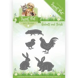 (ADD10119)Die - Amy Design - Sweet Pet - Rodents and Birds