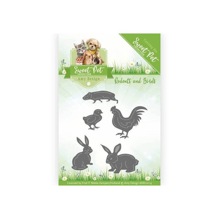 (ADD10119)Die - Amy Design - Sweet Pet - Rodents and Birds