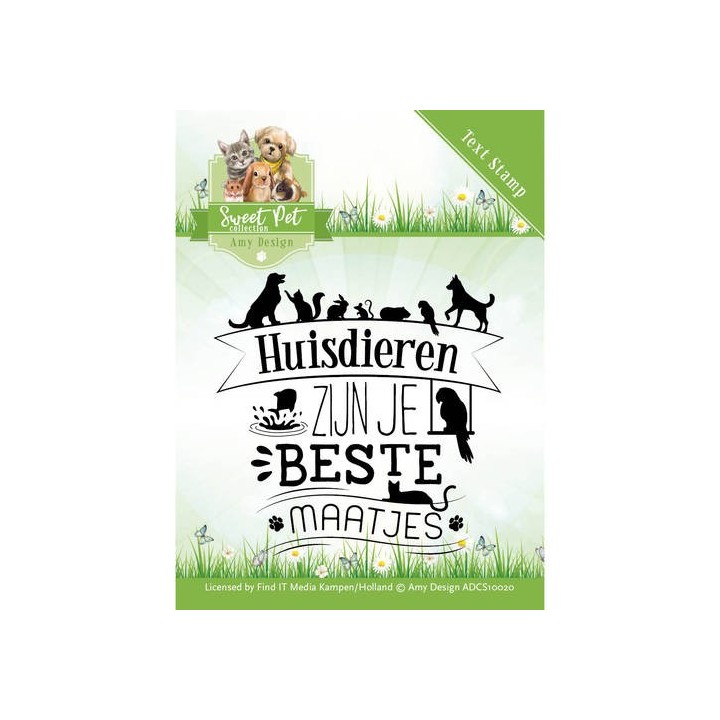 (ADCS10020)Clear Stamp - Amy Design - Sweet Pet tekst