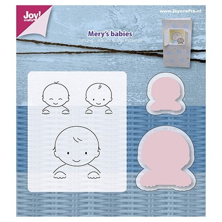 (6004/0018)Clear stamp / Stencil set Mery's Babies