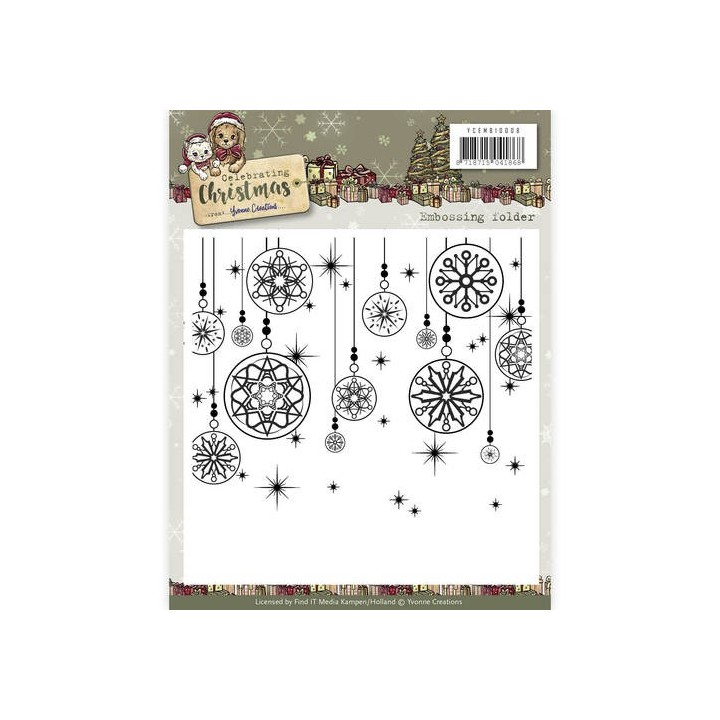 (YCEMB10008)Embosingfolder - Yvonne Creations - Celebrating Christmas