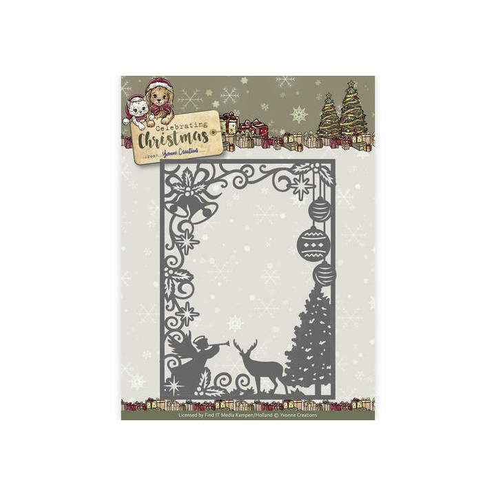(YCD10114)Die - Yvonne Creations - Celebrating Christmas- Scene Rectangle Frame