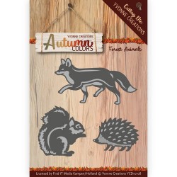 (YCD10108)Die - Yvonne Creations - Autumn Colors- Forest Animals