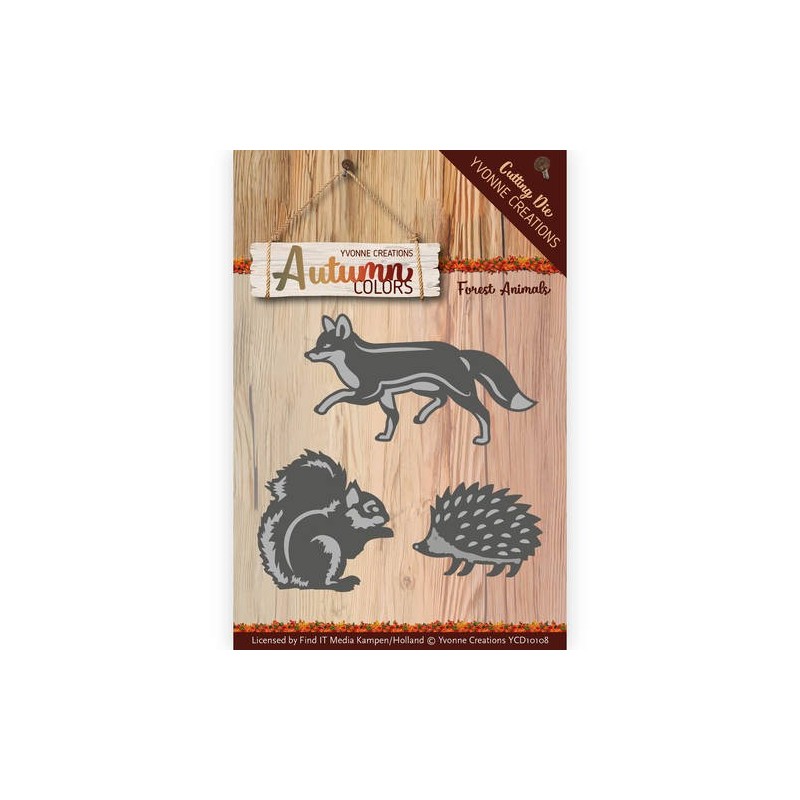 (YCD10108)Die - Yvonne Creations - Autumn Colors- Forest Animals