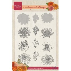 (TC0858)Clear stamp Tiny's chrysant (layering)
