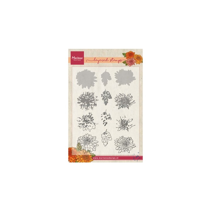 (TC0858)Clear stamp Tiny's chrysant (layering)