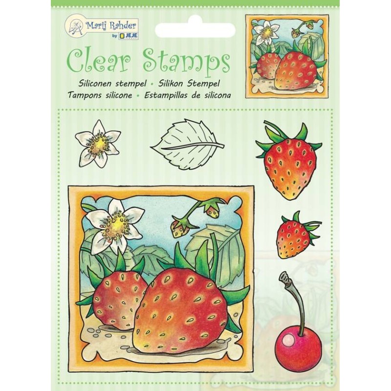 (9.0045)Marij Rahder Clear Stamp Strawberries