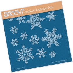 (GRO-WI-40725-03)Groovi Plate A5 SMALL SNOWFLAKES