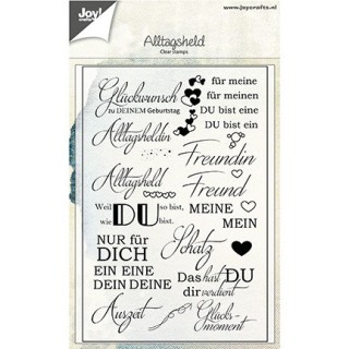 (6410/0451)Clear stamp Text DE - Alltagsheld
