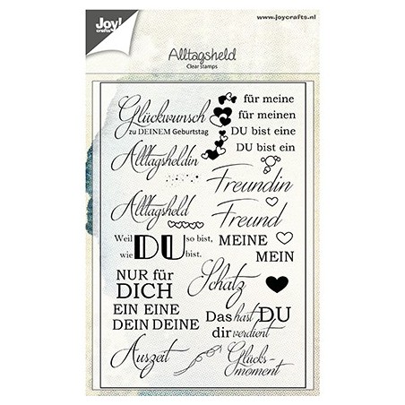 (6410/0451)Clear stamp Text DE - Alltagsheld