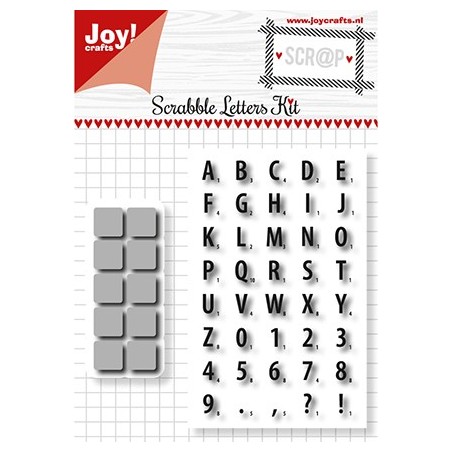 (6004/0016)Clear stamp / Stencil set Scrabble