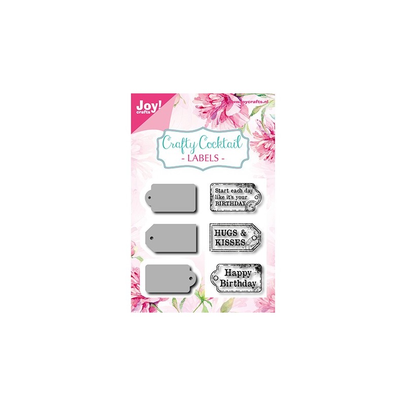 (6004/0013)Clear stamp / Stencil set Crafty Cocktail- Labels