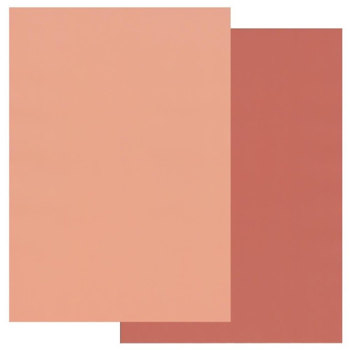 (GRO-AC-40772-A4)Groovi Parchment Paper A4 TWO TONES PEACH & NUTMEG