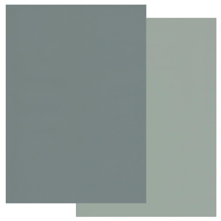 (GRO-AC-40777-A4)Groovi Parchment Paper A4 TWO TONES PINE NEEDLE & SAGE GREEN