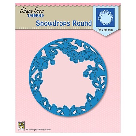 (SDB009)Nellie's Shape Dies  Snowdrops round