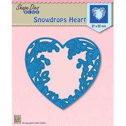 (SDB008)Nellie's Shape Dies Snowdrops heart