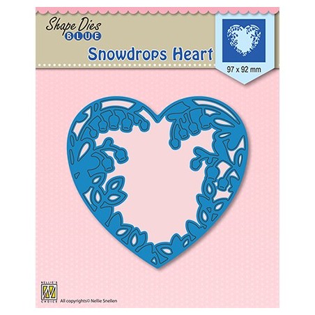 (SDB008)Nellie's Shape Dies Snowdrops heart
