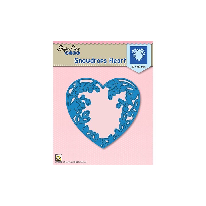 (SDB008)Nellie's Shape Dies Snowdrops heart
