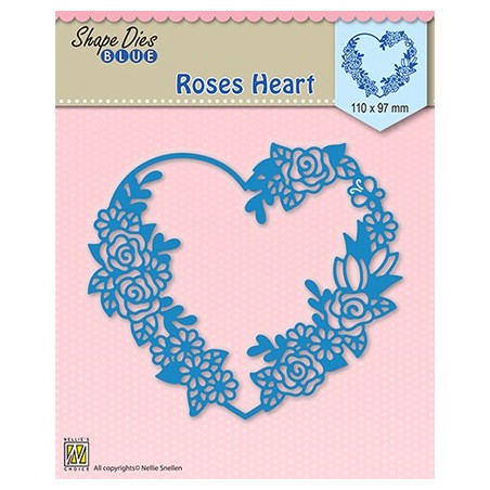 (SDB006)Nellie's Shape Dies Roses heart