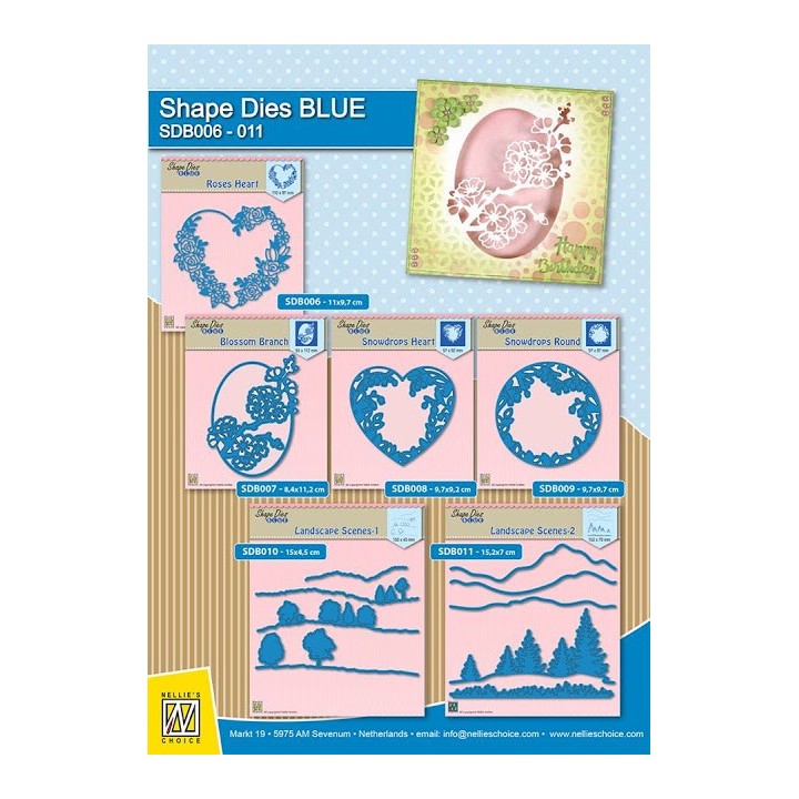 (SDB006)Nellie's Shape Dies Roses heart