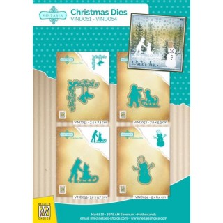 (VIND052)Nellie's Choice Vintasia Christmas Dies - husky