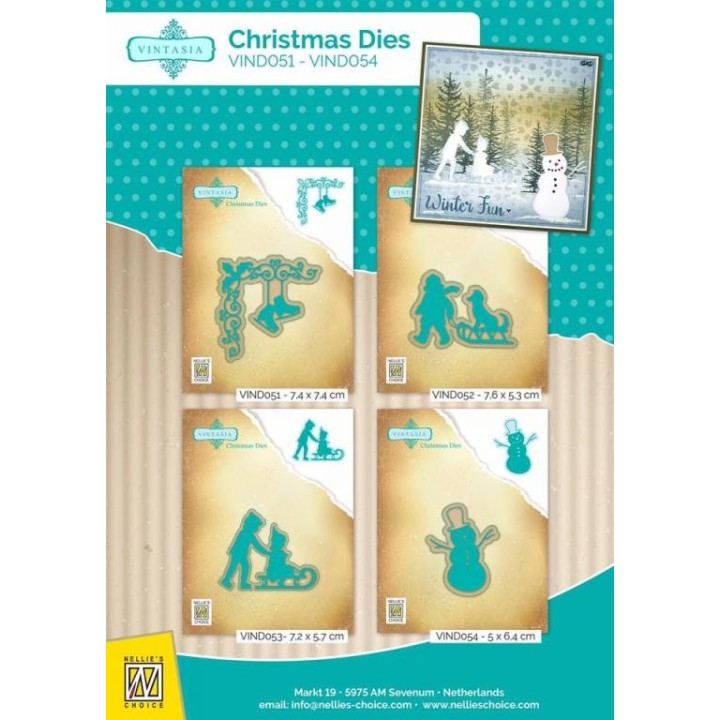 (VIND052)Nellie's Choice Vintasia Christmas Dies - husky