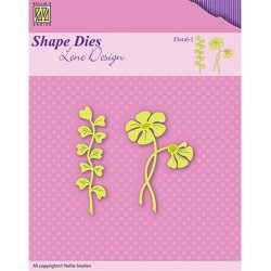 (SDL049)Nellie's Shape Dies Floral-1