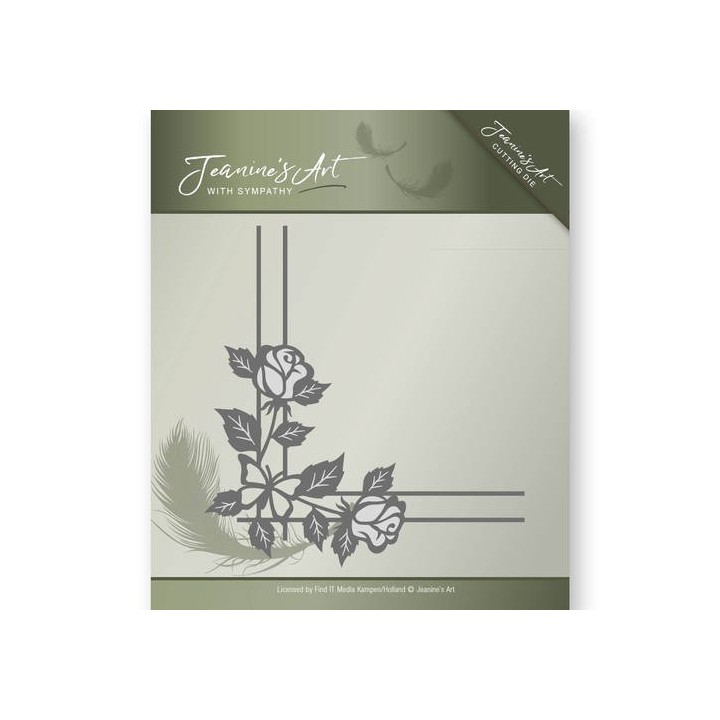 (JAD10014)Die - Jeanine's Art - With Sympathy - Rose Corner