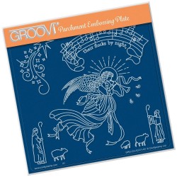 (GRO-CH-40741-03)Groovi Plate A5 WHILE SHEPHERDS WATCHED