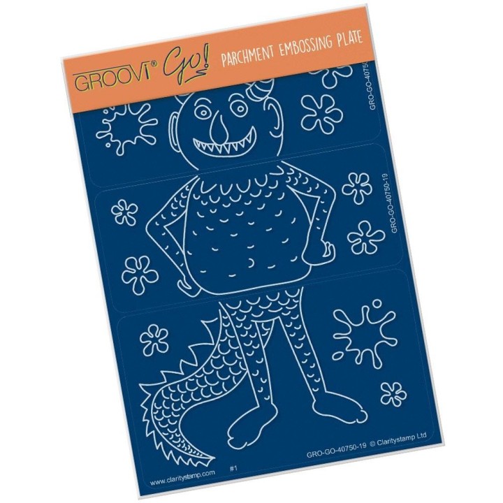 (GRO-GO-40750-19)Groovi® plate A6 MONSTER FIGURE
