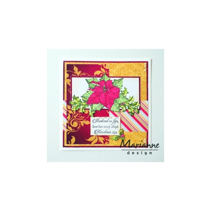 (TC0859)Clear stamp Tiny's poinsettia (layering)
