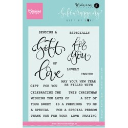 (KJ1718)Clear stamp Giftwrapping: Gift of love
