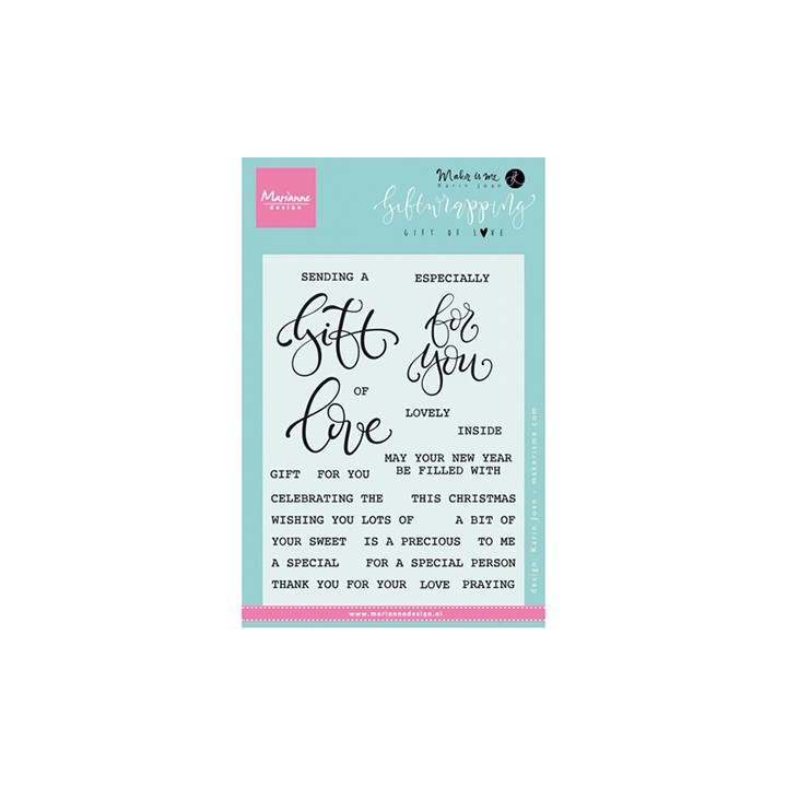 (KJ1718)Clear stamp Giftwrapping: Gift of love