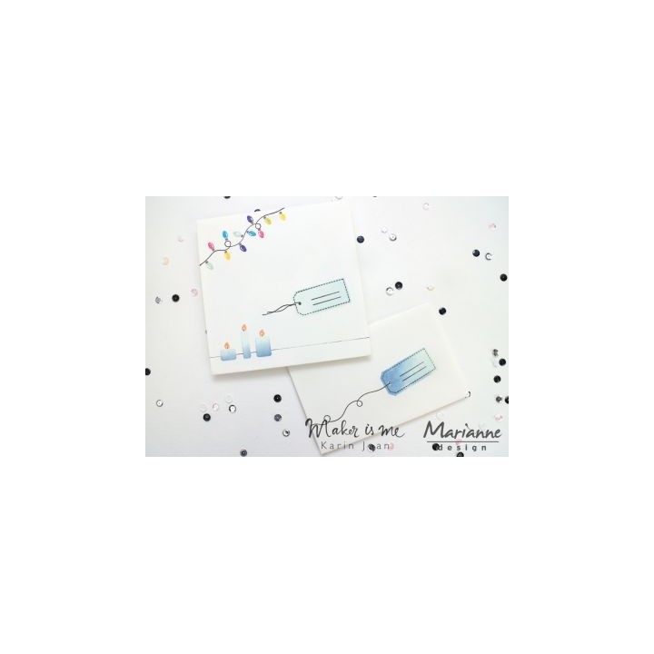 (KJ1716)Clear stamp Giftwrapping: Tags & threads