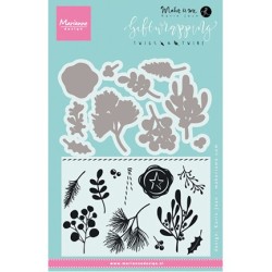 (KJ1715)Clear stamp Giftwrapping: Twigs & twine