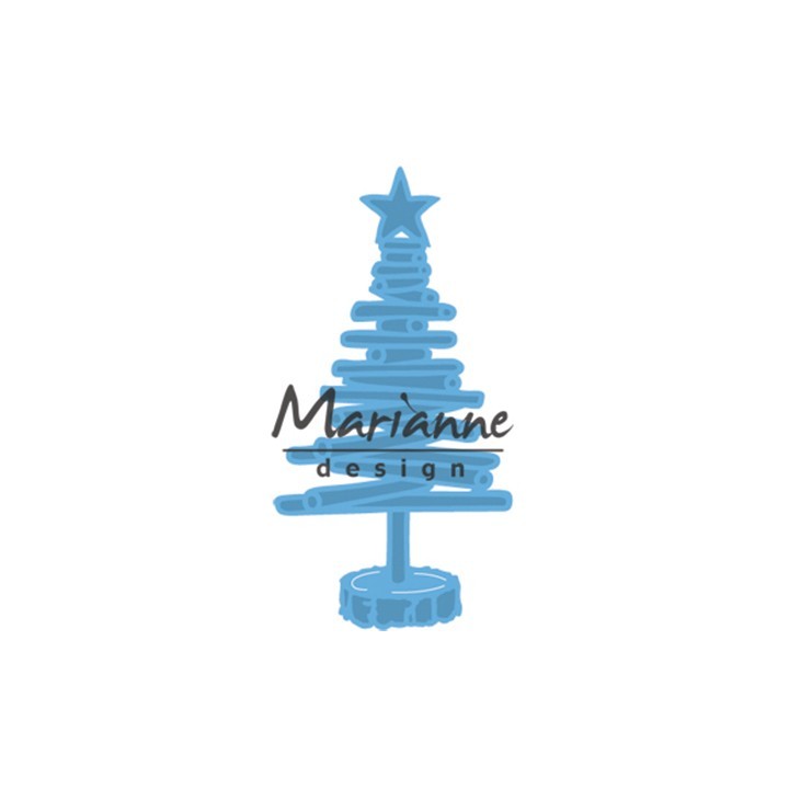 (LR0492)Creatables stencil Tiny's Christmas tree wood