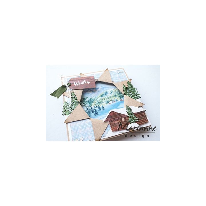 (CR1423)Craftables stencil Open star fold