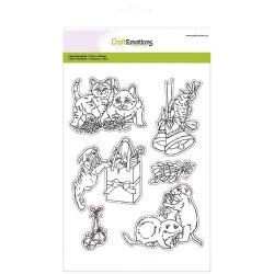 (3103)CraftEmotions clearstamps A5 - Christmas pets 3