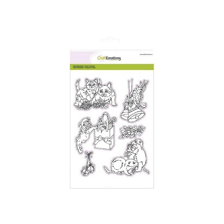 (3103)CraftEmotions clearstamps A5 - Christmas pets 3