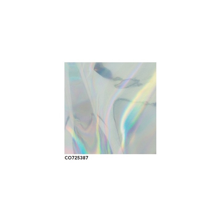 (CO725387)Couture Creations Heat Activated Foil Silver Iridescent Material Finish
