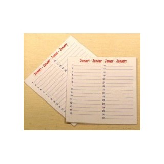 (840042)Calendar blok 7 X 7 cm 10 pcs
