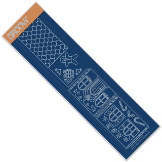 (GRO-HO-40427-09)Groovi Border Plate GINGERBREAD HOUSE