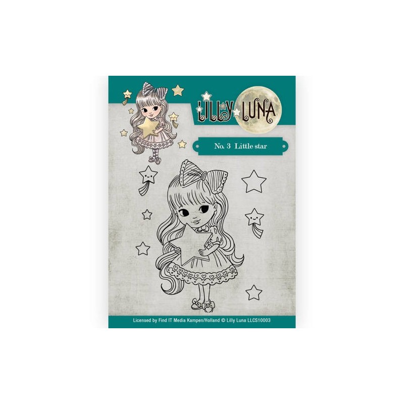 (LLCS10003)Clearstamp -Lilly Luna - 3 Little Star