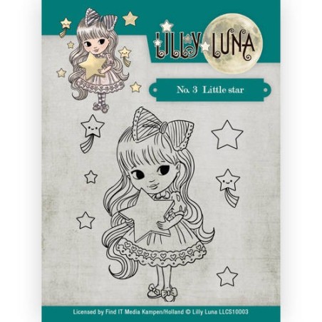 (LLCS10003)Clearstamp -Lilly Luna - 3 Little Star
