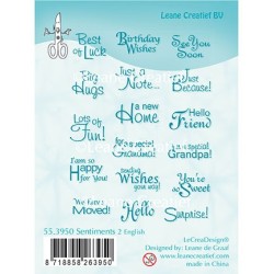 (55.3950)Clear stamp sentiments 2 english