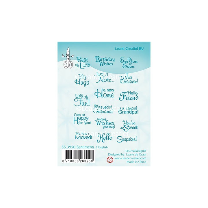 (55.3950)Clear stamp sentiments 2 english