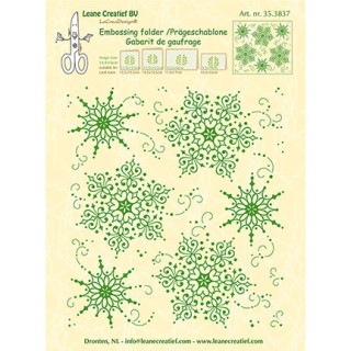 (35.3837)Border embossing folder Snow/medaillon