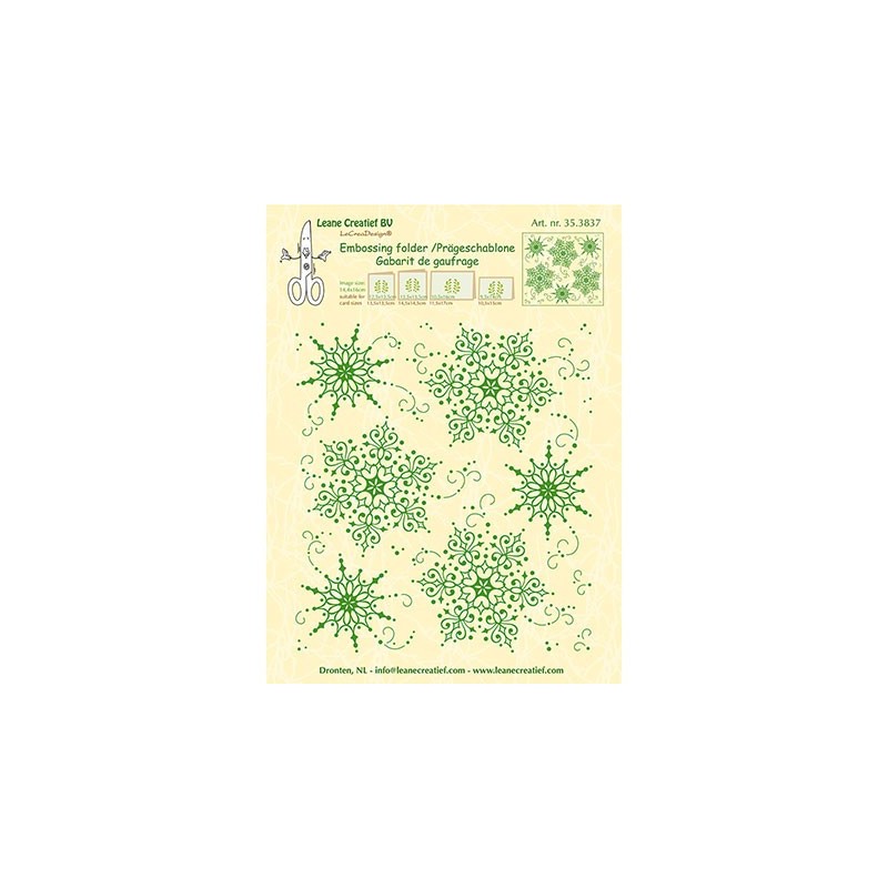 (35.3837)Border embossing folder Snow/medaillon