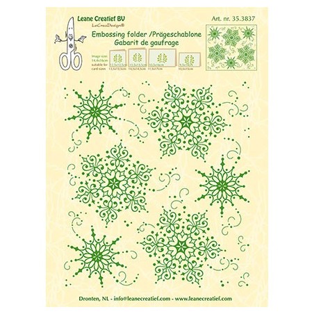 (35.3837)Border embossing folder Snow/medaillon