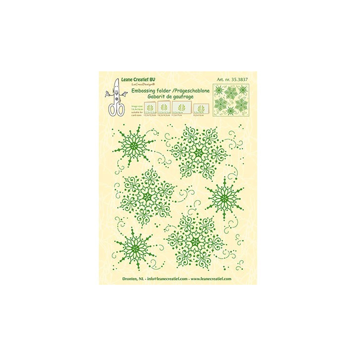 (35.3837)Border embossing folder Snow/medaillon